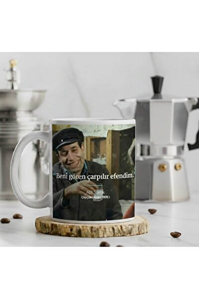 sartre art "Beni Gören Çarpılır Efenim" Baskılı Çöpçüler kralı Espirili Kupa ...