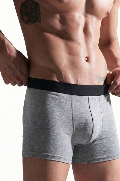 COMBİNE MİCHAİL Men's Cotton Premium Flexible 3-Piece Boxer