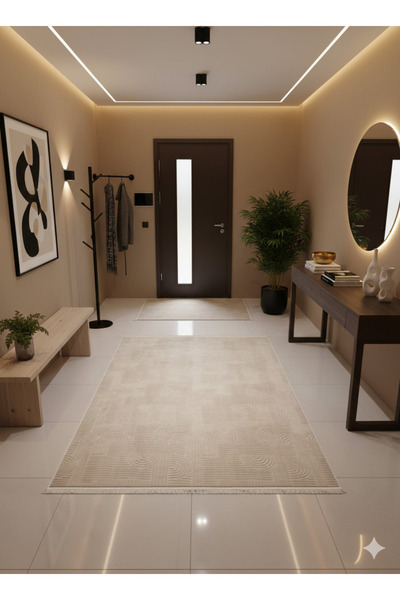 DORA Fendy Altı Kaymaz Taban Koridor Antre Mutfak Balkon Ve Diğer Yaşam Alanları İçin Halı