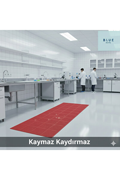 Blue Home 🆕 Bathroom Shower Pool Front Door - Square Honeycomb Mat Non-Slip Anti-Slip Pvc Mat Width: 90cm. Red 🚿