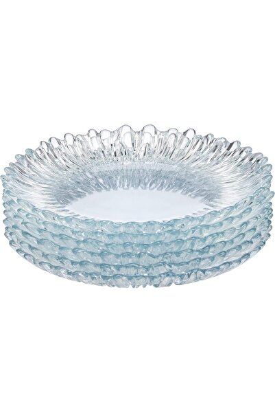 Generic Pasabahce Aurora 6-Piece Transparent Glass Dessert Plate Set (205 mm)