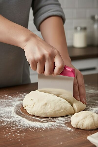 Novazay 2'li Paslanmaz Çelik Hamur Şekillendirici ve Kazıyıcı, Kolay Hamur Ke...