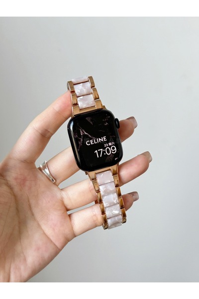 Alstrap Apple Watch 11-10(42mm) 9-8-7 (41mm) 6 5 4 Se(40mm) Compatible Ceramic Metal Stylish Bracelet Band Strap