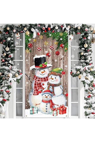 PROMISEBACKDROP2 زينة باب مرنة مقاس 190×75 سم، غطاء باب من القماش، ديكور عيد ...