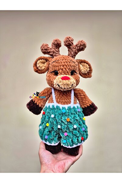 OEM Renul Ash – Jucărie de pluș croșetată manual 32 cm | Cadou de Crăciun | A...