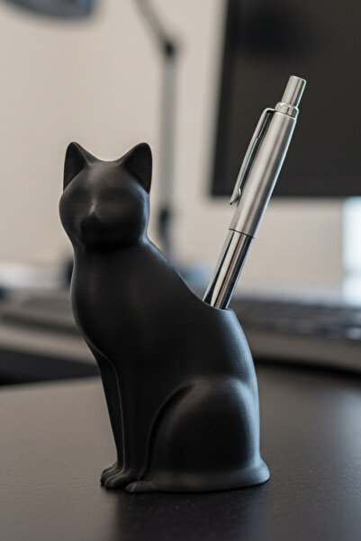 Oxyteez Decorative Organizer Vase with Cat Figure 15 cm Domestic Production Gift