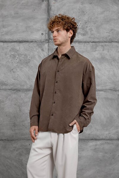 NOMARC Brown 251 Modal Fabric Oversized Shirt