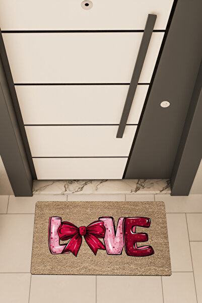 Dormot Ψηφιακή εκτύπωση υψηλής ποιότητας, χαλάκι πόρτας με θέμα LOVE