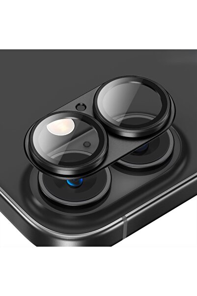 Paladyum Case واقي عدسة أسود مطلي بالكامل من الألومنيوم متوافق مع هاتف iPhone 17