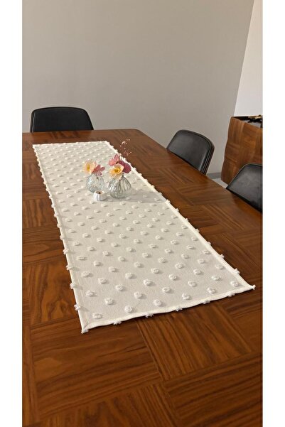 homease Runner decorativ cu textura pompon |   40x140 |   Covoraș din poliest...