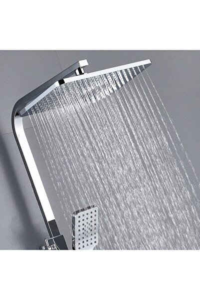 OEM Smart Shower Column with Thermostat, 4 Functions, LCD Display, Silver Chrome