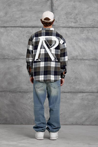 NOMARC Khaki Nmrc Checked Shirt with Pockets