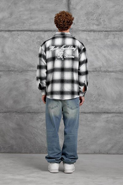 NOMARC Black Nmrc Text Printed Oversized Shirt