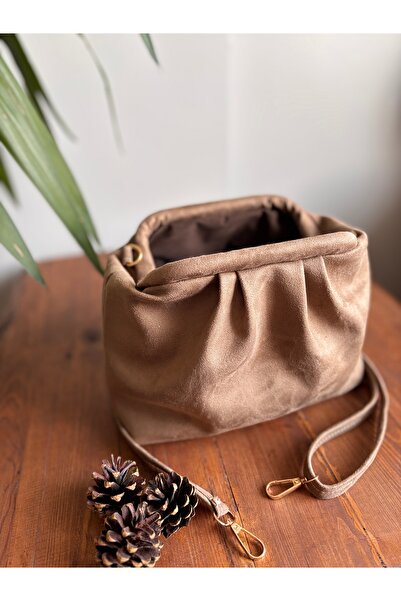 GUELES Women's Trendy Suede Hand and Shoulder Bag