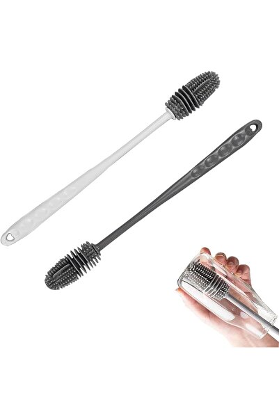 Duomama Long-Handle Bottle Brush Set, 2-Piece, for Narrow-Neck Bottles & Cups