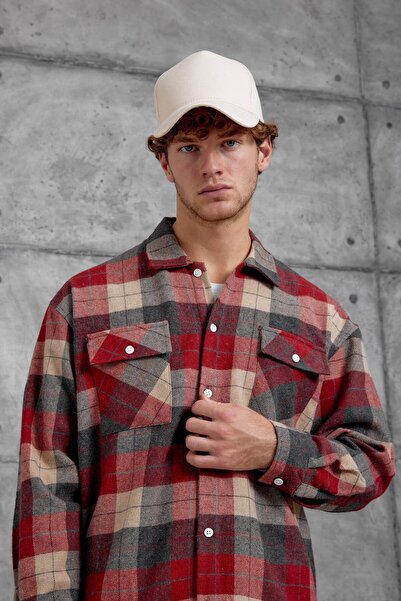 NOMARC Red Nmrc Checked Shirt with Pockets