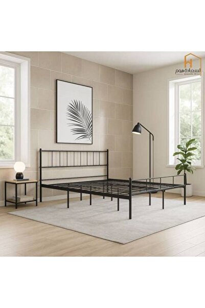 Al Saada Home Metal Bed Frame - 200 X 180 cm - Black