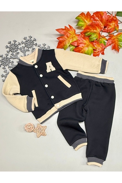 CemBebe Baby and Child College Coat 3-Layer Thick Winter Tracksuit Set