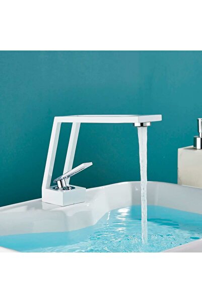 OEM Washbasin faucet, matte white, code 8042