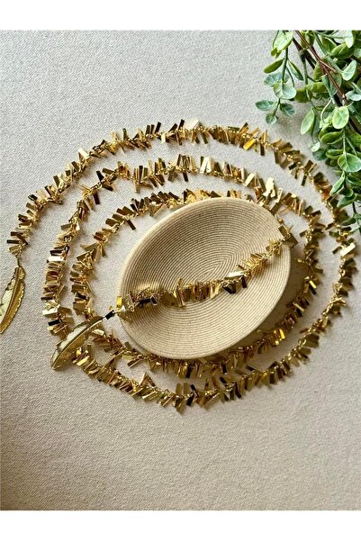 Genel Markalar 160 Cm Saçaklı Gold Kolye