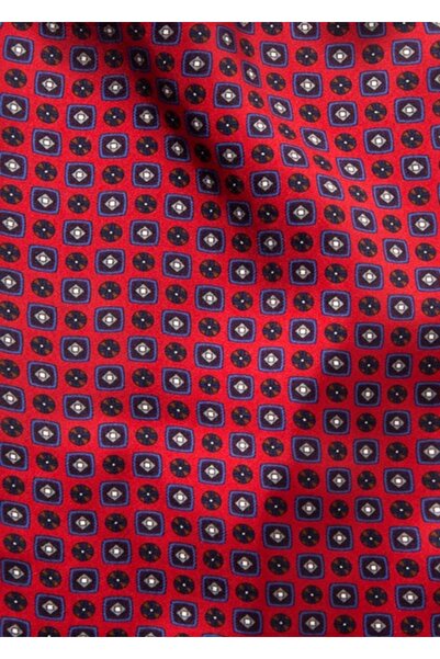 Codan Silk scarf with ornaments (red)