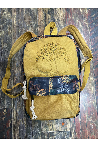 street&bagdnz Tree of Life Embroidered Ethnic Authentic Bohemian Backpack Daily Travel Use