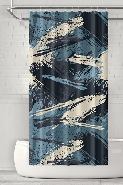 Moud's ستارة حمام، ستارة دش بنمط فرشاة، ستارة حوض استحمام، مع حلقة هدية 175×2...