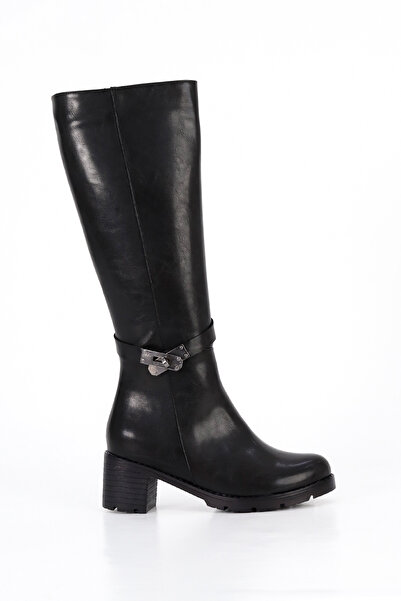 Mamito Ayakkabı Bln 775 Metal Buckle Below-The-Knee Boots