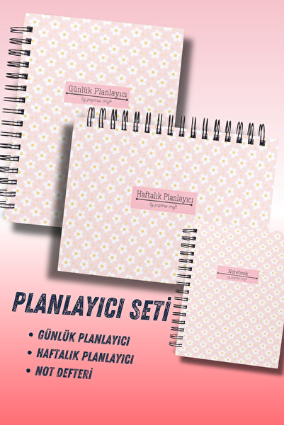 pcpapiruscraft 3'lü Planlama Seti, Günlük Planlayıcı, Haftalık Planlayıcı, Ya...