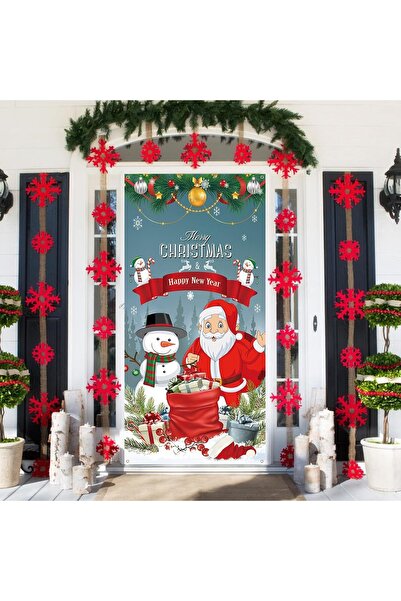 PROMISEBACKDROP2 زينة باب مرنة مقاس 190×75 سم، غطاء باب من القماش، ديكور عيد ...