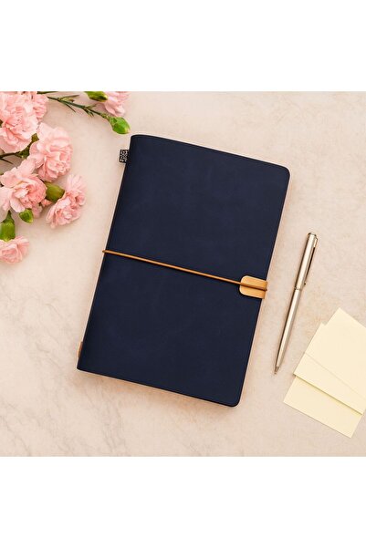 LİBE 13x20 Yumuşak Kapak Vintage Dolgulu Deri - Günlük & Not & seyahat Defteri