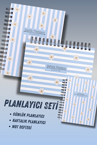 pcpapiruscraft 3'lü Planlama Seti, Günlük Planlayıcı, Haftalık Planlayıcı, Ya...