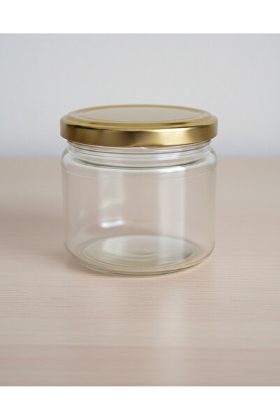 Velura 330cc Cam Kavanoz Altın Kapak 5 Adet