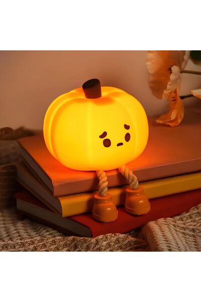 Generic Anspect Cute Pumpkin LED Night Light - Rechargeable Bedside Lamp for Kids, Halloween Decor, Nursing