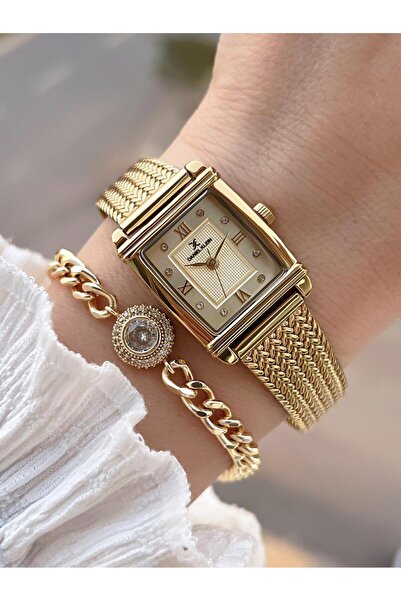 Daniel Klein 2 Years Warranty Mesh Cord 3 Atm Water Resistant Women Wristwatch+Bracelet F.Z.10970.3