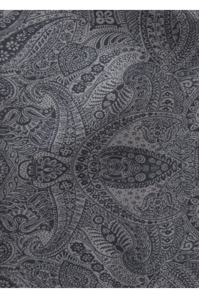 Codan Doubleface men's scarf, paisley pattern, dark gray