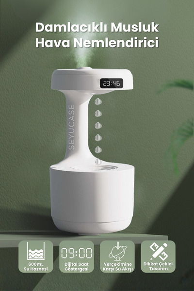 SEYUCASE Damlacıklı Musluk Hava Nemlendirici Aroma Difüzörü Aromaterapi Buhar...