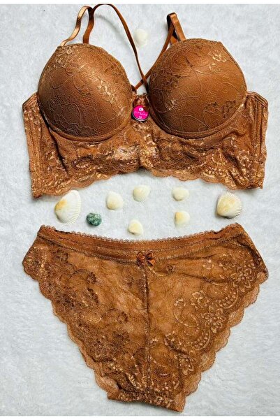 mavolie Women's Lace Unpadded Lingerie Set