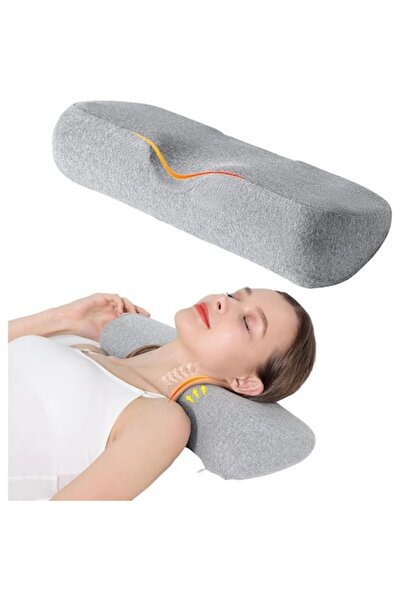 verk group Orthopedic Pillow for Restful Sleep — Ergonomic Spine Support, Molded Foam, Breathable (Gray)