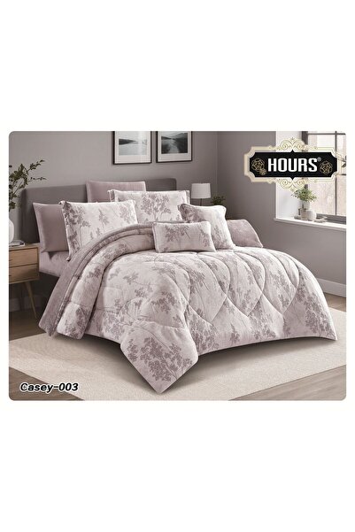 HOURS Casei 4-piece winter bedspread, double faux fur with velvet