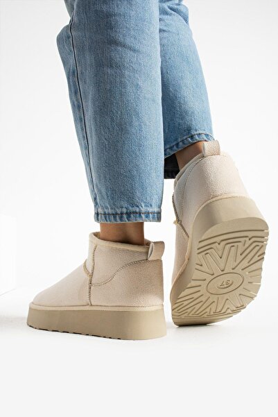 Dadak's Mini Short Thick Sole Women's Boots with Wool Inside