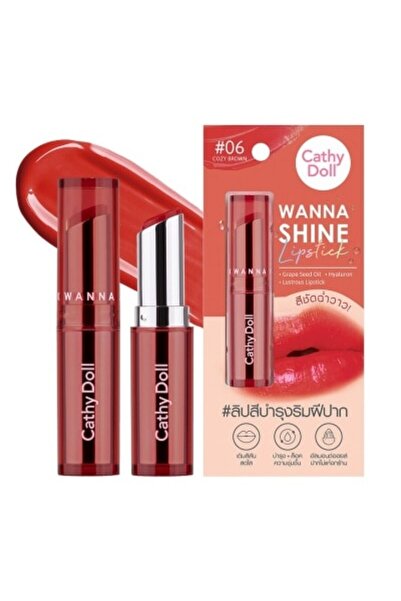 Cathy Doll Wanna Shine Lipstick 3g - 06 Cozy Brown
