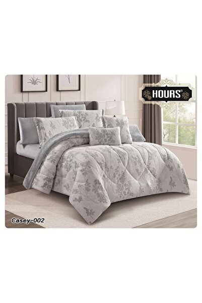 HOURS Casei 4-piece winter bedspread, double faux fur with velvet