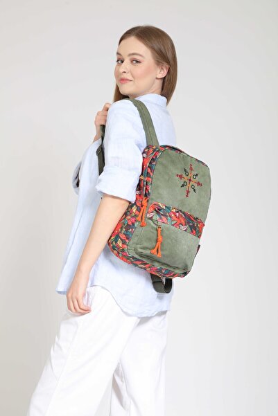 street&bagdnz Nubi Etnik Otantik Bohem Nakışlı Desenli Sırt Çantası Günlük Seyahat Kullanım