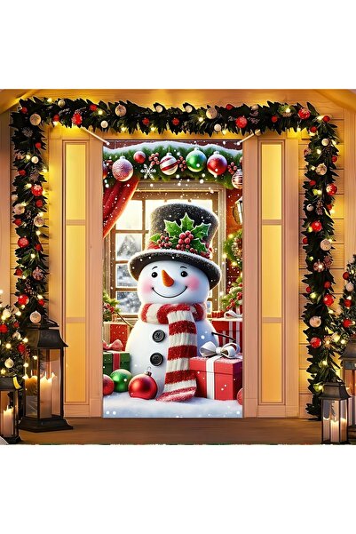 PROMISEBACKDROP2 زينة باب مرنة مقاس 190×75 سم، غطاء باب من القماش، ديكور عيد ...