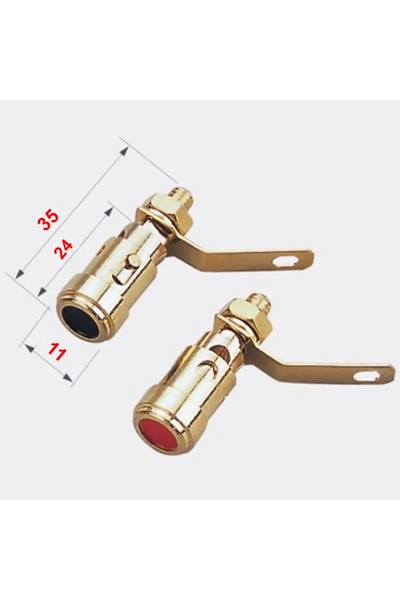 BuharaElektronik BE-240E 1 TAKIM BASMALI BORN KLEMENS HOPARLÖR KABİN TERMİNALİ KLEMENS 4MM