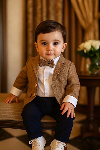 Pollito Baby Boy 4-Piece Set with Bodysuit and Jacket