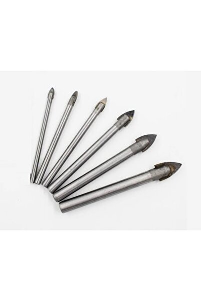 Drill Bits for Glass, Ceramic and Tile - Set 6 pcs (6mm, 8mm, 10mm, 12mm)