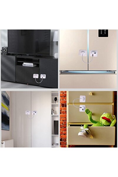 Generic 2Pcs Refrigerator Combination Lock - Child Safety Locks (White)