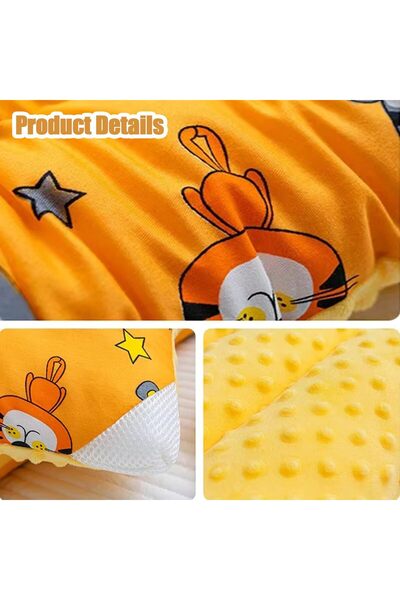 Generic Toddler Pillow, Double-Sided Breathable Soft Cotton and Minky Dot Fabric, Small Washable Pillow (Tig